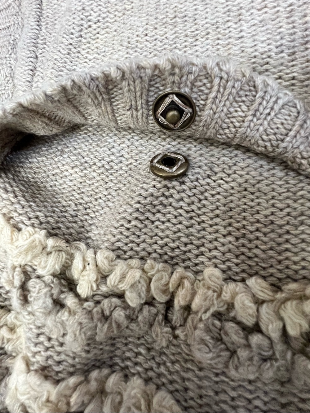 Braeve Women’s Size Small/ P Long Sleeve Open Front Pockets Cardigan Beige - Picture 10 of 14